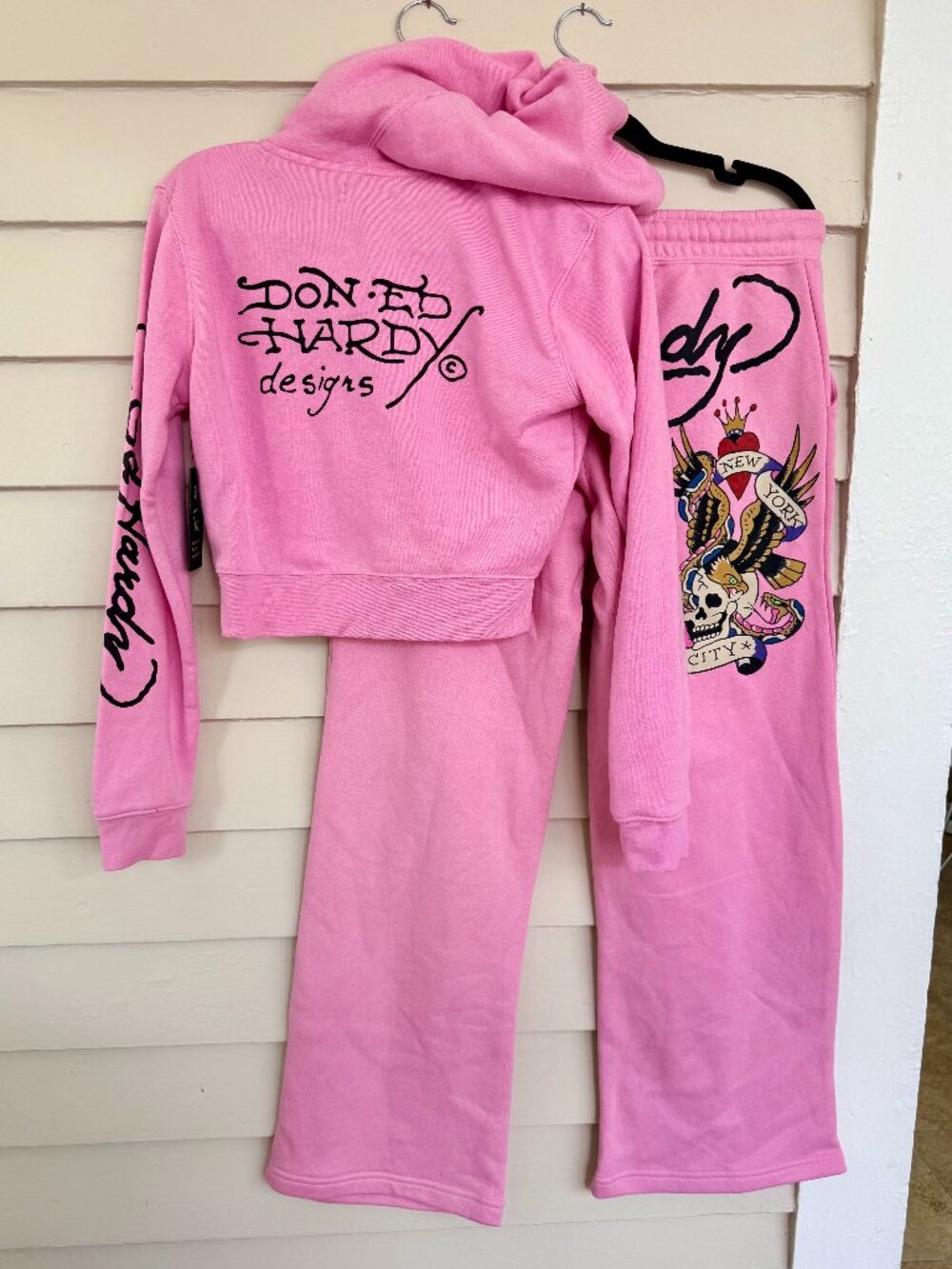 ED HARDY Jogger Set in Bubble Gum Pink *NEW WITH TAGS*
